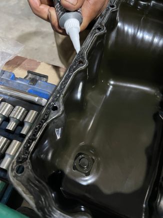 Sump - sealant application