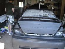 painted and bumpers installed