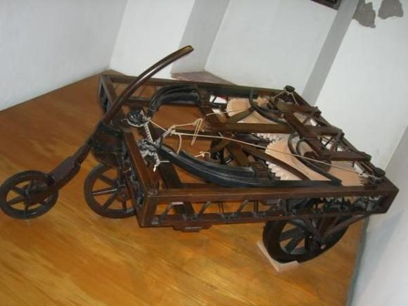 France pics 107. This is the first self powered "cart". I was in France and went to Leonardo Da Vinci's House for the tour. AWESOME...