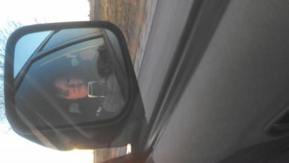 Me in my mitsi just goofing  around.