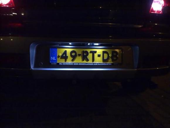 Led license plate illumination