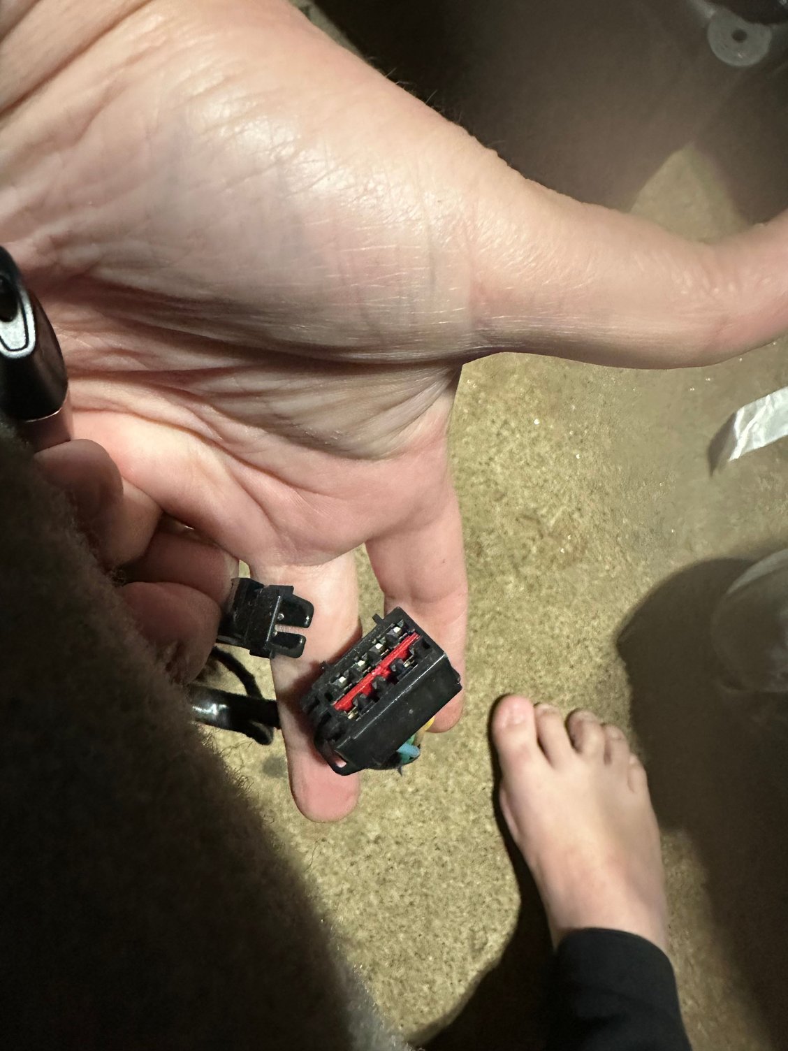 These are previous connectors from sons 05 Monte.. trying to determine if there is any type of connector/adapter that could work or if we need to put harness from 04 grandpas in to connect too�the current wiring in 05 Monte does not connect to his new seat. 