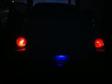 blue led plate light