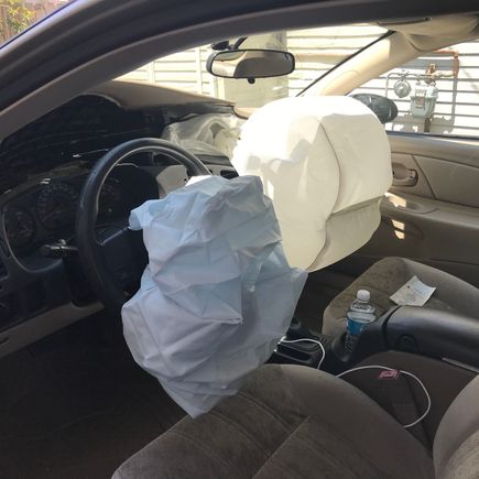 Both airbags.  Wrecked the glass too, of course.  But it was still running.  Never say die!