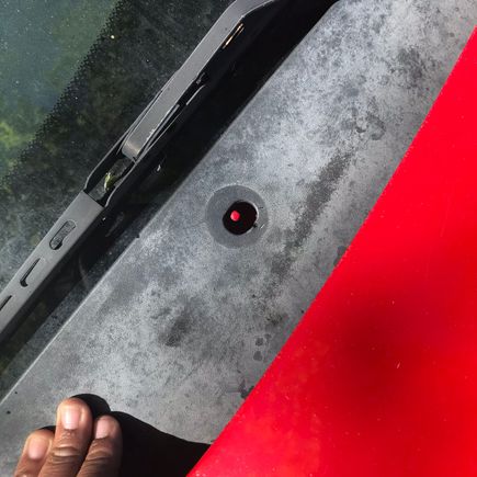 The wiper shield was distorted