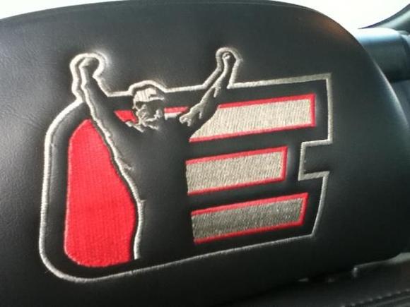Earnhardt embroidered head rest
