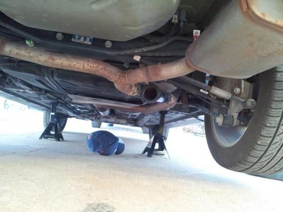 Welding in new exhaust cutout