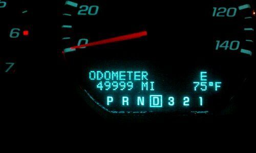 caught the 49,999 mile mark before it turned over (September 21, 2011)