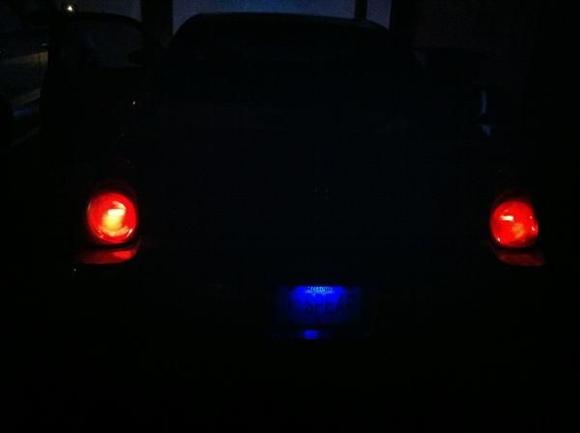 blue led plate light
