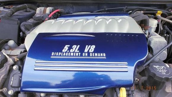 DSCF2633 I had the bland engine cover painted.Looks much better than black