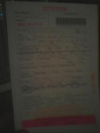 My first an only TICKET! over acceleration... i didn't even realize i was doing it untill i saw the cop flying up on me... damn moist road, shity tires and system bumpin