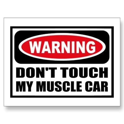 warning dont touch my muscle car postcard p239522364153794662qibm 400