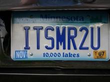 License Plate - had to wait for many years for this to come available in MN.....