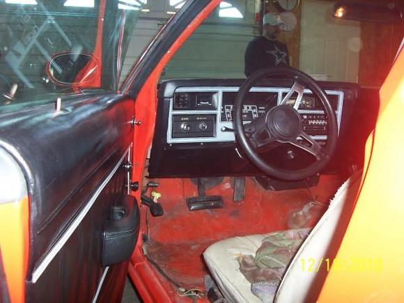 I got door panels and a all of the plastic interior from a guy in upper Michigan. The salt and show had eaten his Road Runner up, but the interior was in great shape. My RoadRunner body was rusty, but repairable but the interior was crumbling from the southern sun. I installed a dash cover and a new steering wheel.