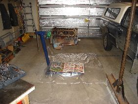 getting the floor ready for a mess. lol