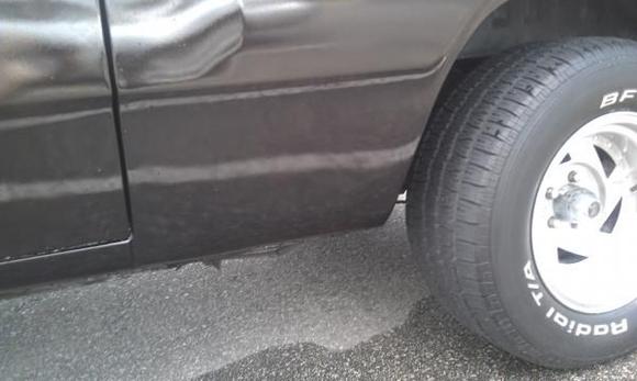 Good-bye rust hole (so happy)  Canadian road salt is a bitch.
Thats why this is the only ramcharger I have ever seen in western canada that's still on the road