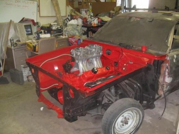 duster while engine is mounted