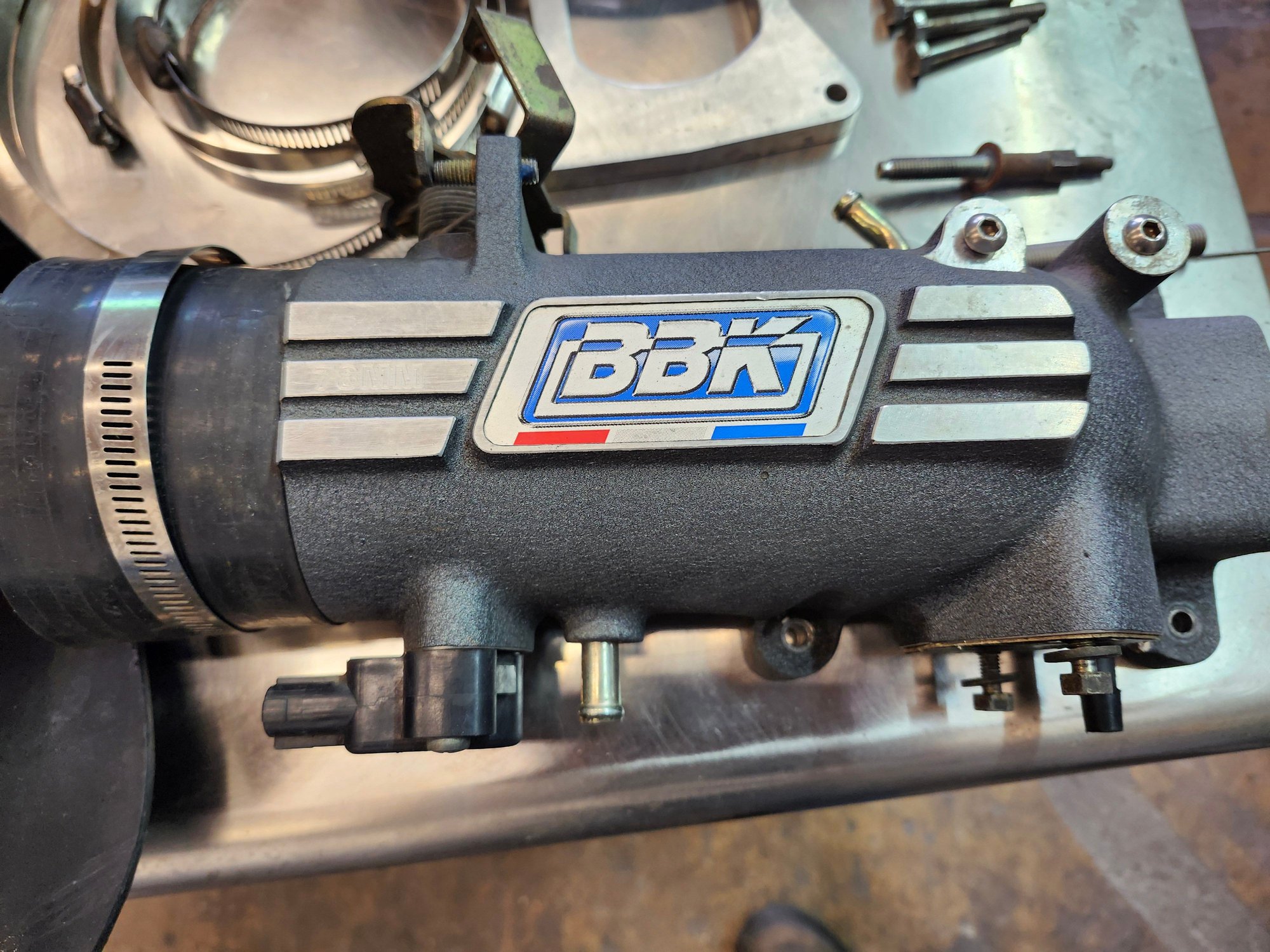 Engine - Intake/Fuel - 78mm BBK THROTTLE BODY INTAKE & AIR RAID COLD FILTER AND HOUSING - Used - 1999 to 2004 Ford Mustang - Moorpark, CA 93021, United States