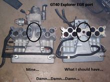 Explorer GT40 Non EGR & EGR Intake
L= non egr  R= egr