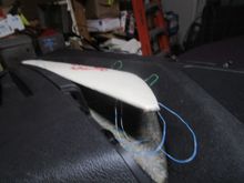 Insert wires being threaded into door panel