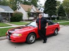 Tims stang, 1995 v6 convertable, 155k, home paint job.