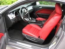 Interior upgrade package in red.
