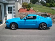2013 Mustang GT premium, Grabber Blue, with track pack.