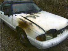 This is the car I purchased for $300 at a tow yard. This did not catch on fire, but a car next to it did