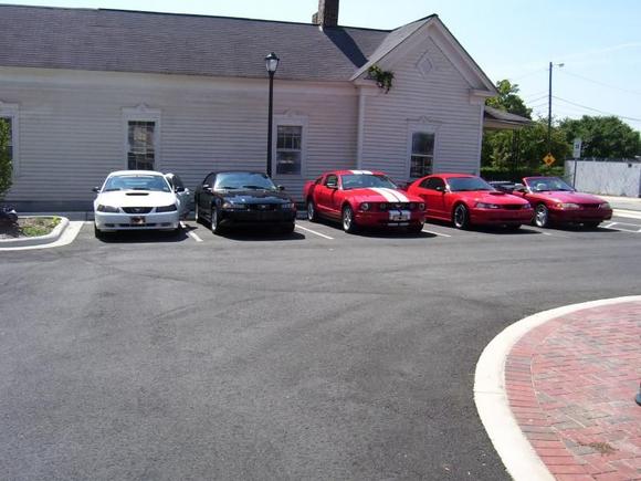 Picture of the cars from Saturday in Salisbury