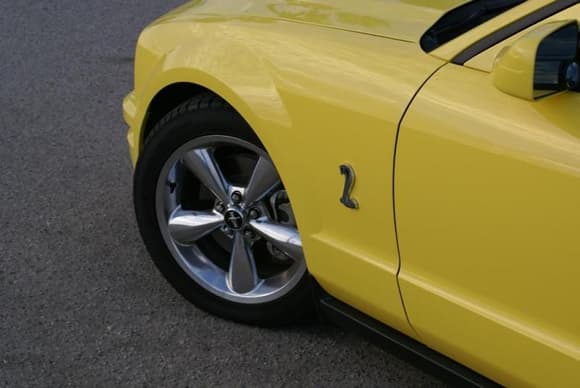 Yellow Mustang wheel