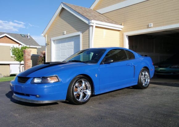 03 mach 1 with the 98 gt in the garage