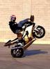 making wheelies...