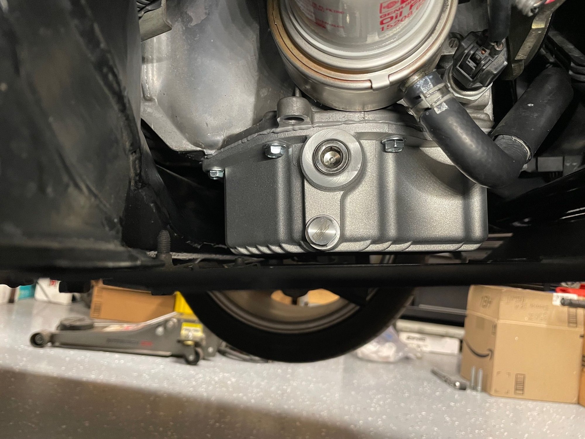 Side view with Zspeed Undertray. Right around 10mm of clearance.