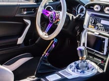 This one is a bit bling bling but I like the color shift  steering wheel look