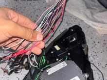Wires from harness 