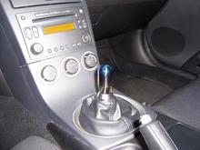 Evo-R Titanium shift knob w/aluminum base collar.