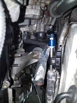 wrapped the oil cooler water line