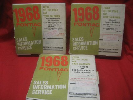 1968 Pontiac Sales Information Service Kits