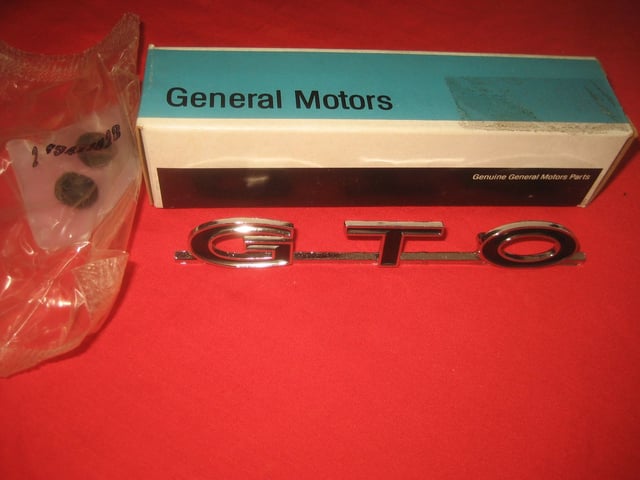 NOS 1964-1969 Pontiac GTO trunk lid emblem. P/n 87