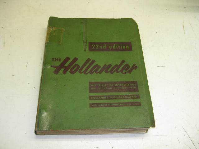 1940-55 HOLLANDER INTERCHANGE MANUAL