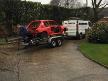 At least it was super light to push up to the trailer.  Big Thanks to Mark Walker and his lovely Mrs for travelling 5 hours to come on Sunday and discuss everything needed and then do the whole journey again with the car today.