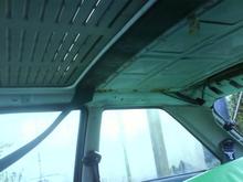 Roof lining and sponge removed ready for new sponge insulation to go in with black leather roof lining all trimmed and ready to fit.