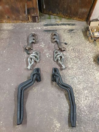 Stock headers vs ebay headers vs my own longtube headers.