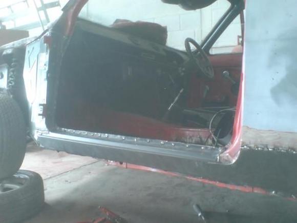 new sill attached