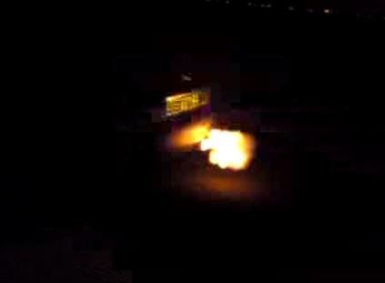 Spitting flames