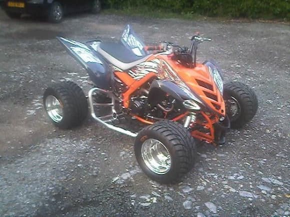 yamaha 700r raptor after i painted it