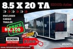 NEW!! 8.5 x 20 BLACK ENCLOSED CARGO TRAILER  for sale $7,505 