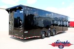 40' Black Blackout Gooseneck Race Trailer @ Wacobill.com 