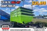 3 Bin Roll-Off Dump Trailer 14K w/Tarp  for sale $21,615 