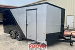 *NEW* 2022 8.5X16 Silver & Black Enclosed Cargo Trailer  for sale $10,790 